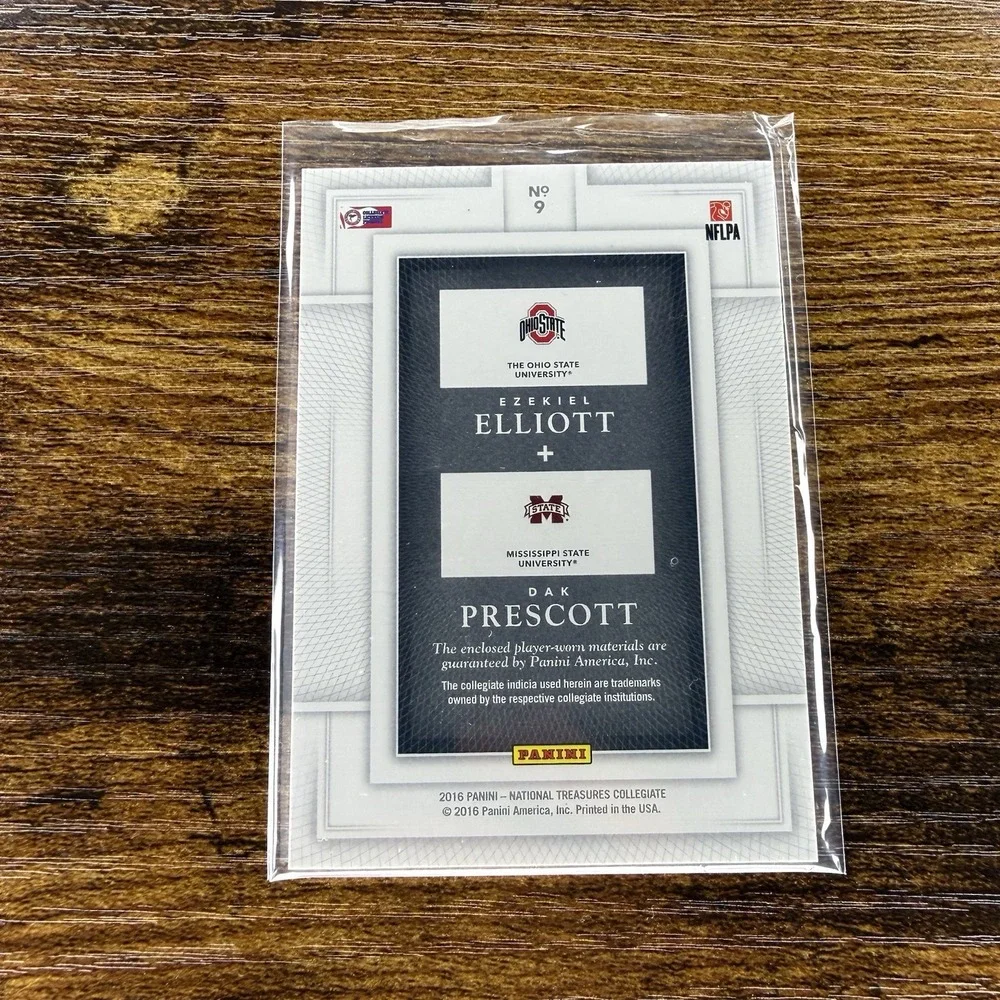 2016 National Treasures Dak Prescott Ezekiel Elliott Dual Jersey RC 66/99